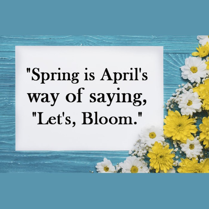 happy april quotes short