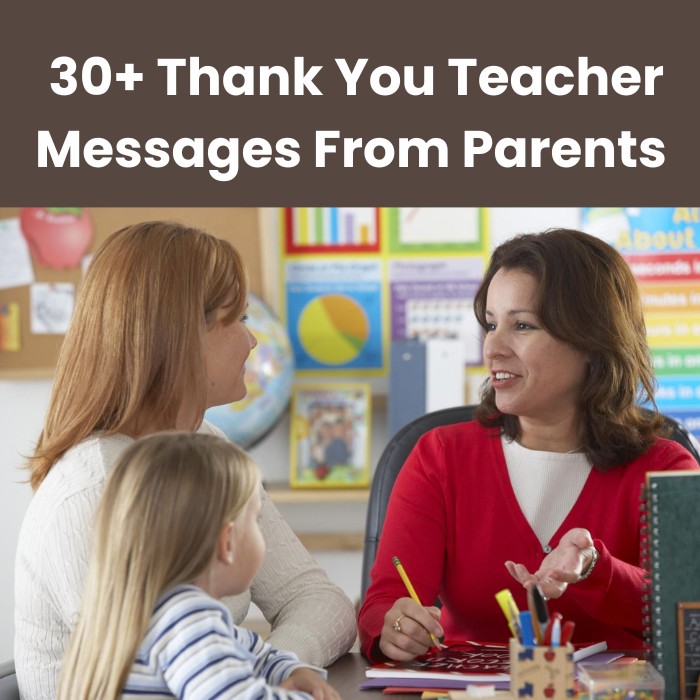 thank you teacher messages from parents